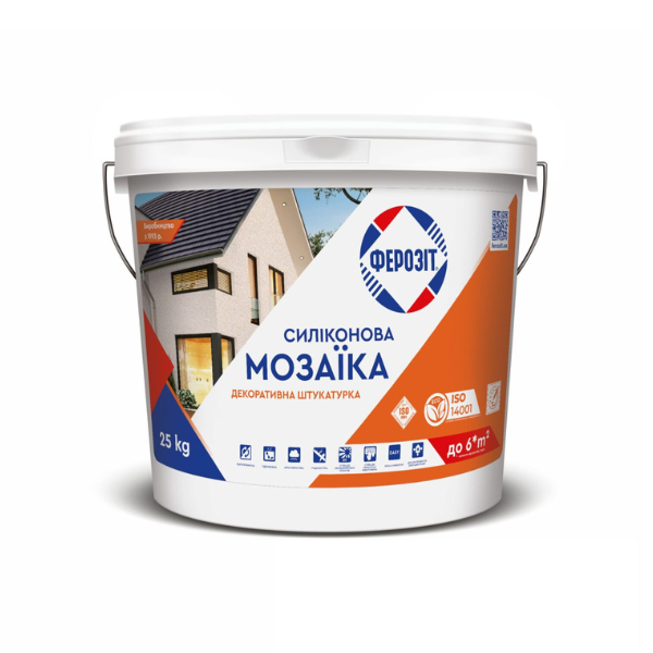 Силіконова декоративна штукатурка Ферозіт 33 «МОЗАЇКА» (ТОП 100 Кольорових рішень)