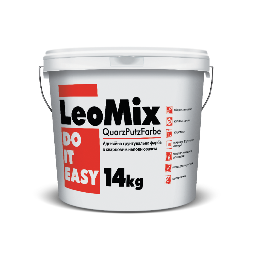 Адгезійна грунтувальна фарба LeoMix QuarzPutzFarbe