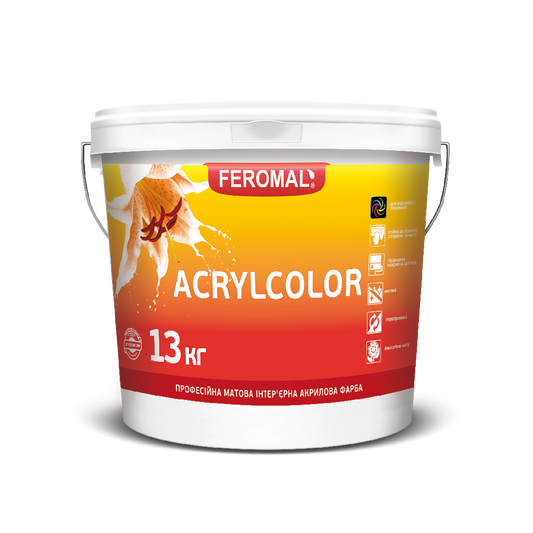 Інтер'єрна фарба кольорова Feromal ACRYLCOLOR (база C)