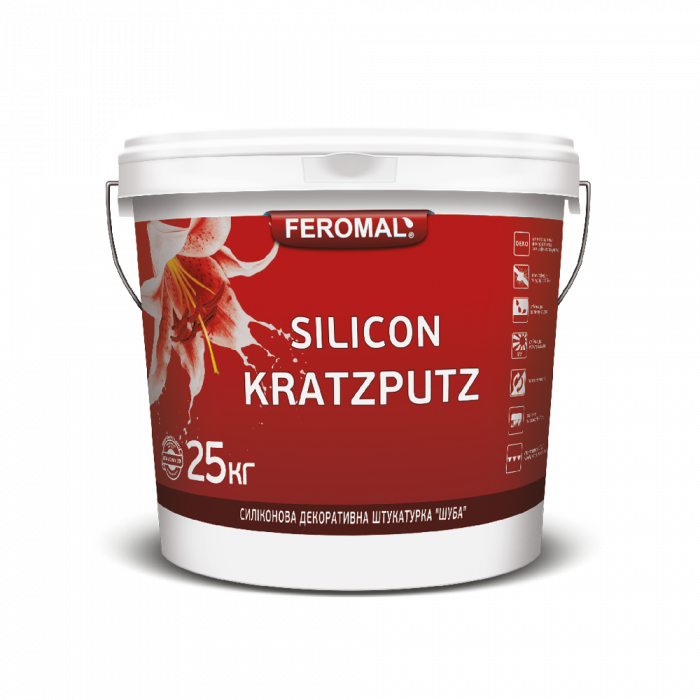 Декоративна штукатурка Feromal SILICON KRATZPUTZ «ШУБА» (База AB)