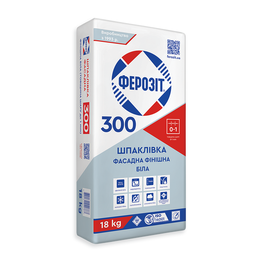 Шпаклівка фасадна фінішна біла Ферозіт 300
