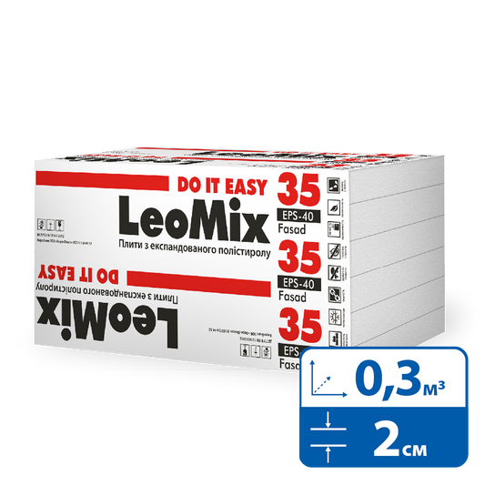 Пінопласт LeoMix 35 Fasad (EPS-40)